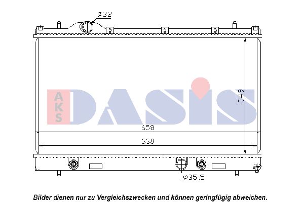 AKS DASIS Радиатор, охлаждение двигателя 520014N